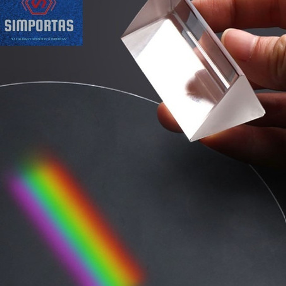 Cristal Arcoiris Refracción Luz Ciencia Prisma Niños Flex 2
