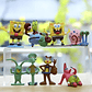 Figuras Bob Esponja Set De 8 Unidades Calidad Santiago - Miniatura 3