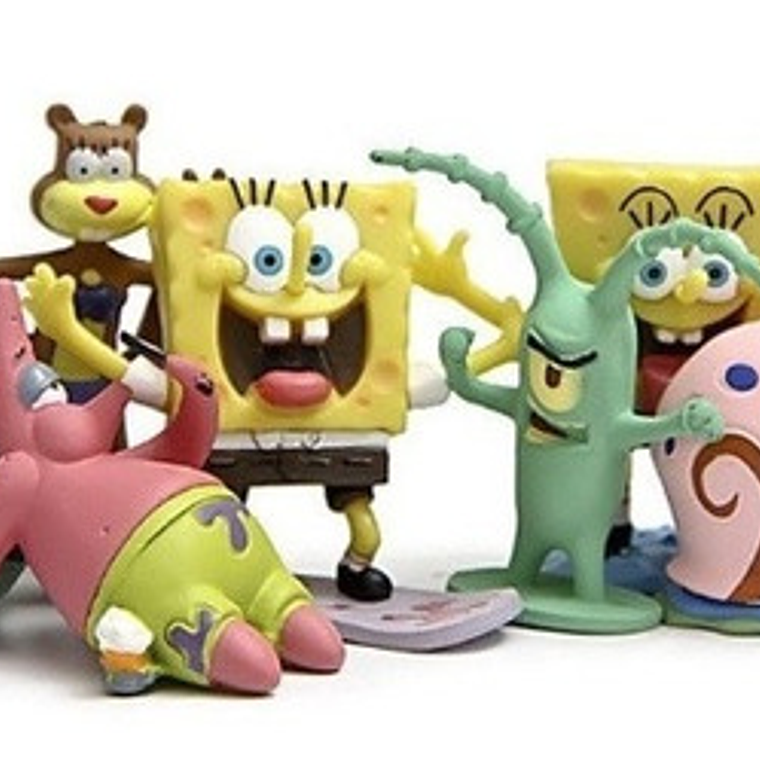 Figuras Bob Esponja Set De 8 Unidades Calidad Santiago 4