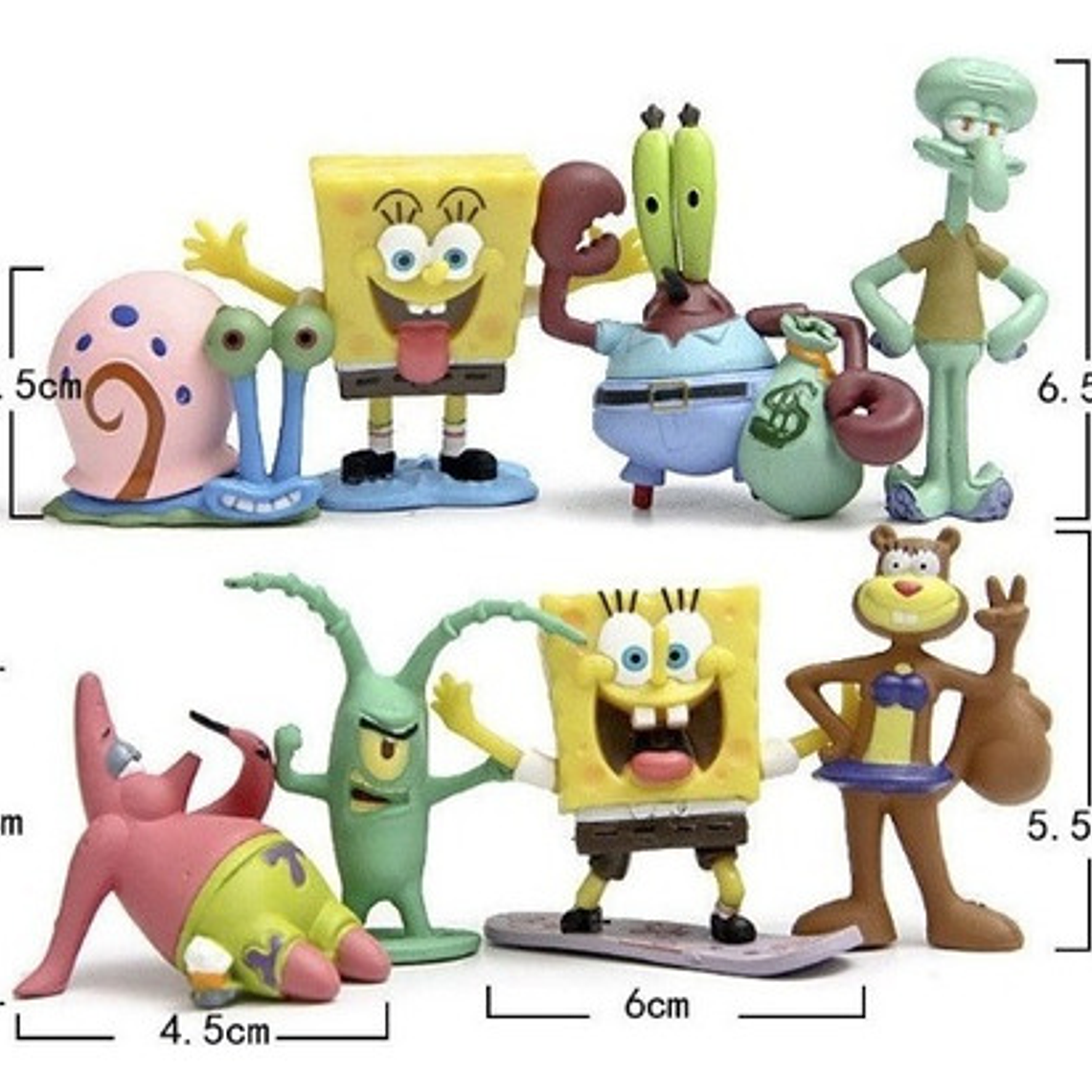 Figuras Bob Esponja Set De 8 Unidades Calidad Santiago 5