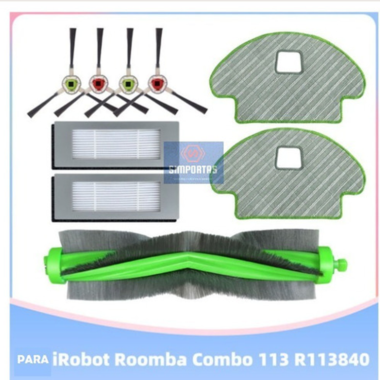 Set De Repuestos Para Roomba 111 Combo Aspirado Y Trapeo     1