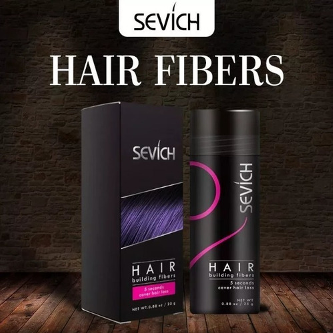 Fibras Sevich Naturales Relleno Calvicie Colores 25g Stgo. 3