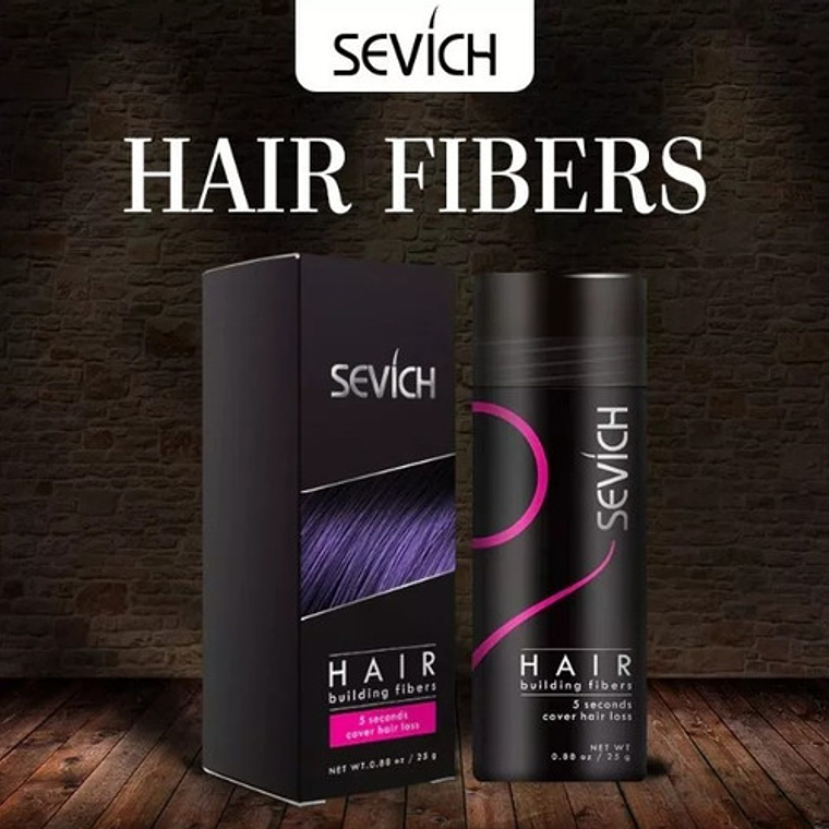 Fibras Sevich Naturales Relleno Calvicie Colores 25g Stgo. 16