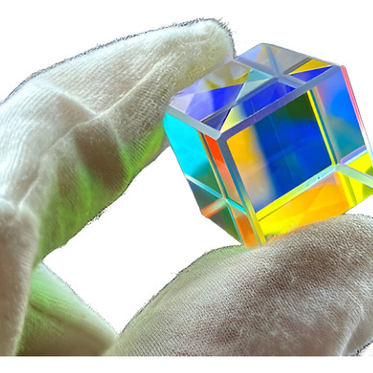 Cristal Arcoiris Cubo Refracción Luz Ciencia Prisma 15x15mm 1
