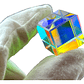 Cristal Arcoiris Cubo Refracción Luz Ciencia Prisma 15x15mm - Miniatura 1