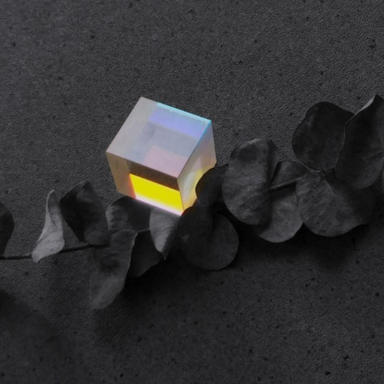 Cristal Arcoiris Cubo Refracción Luz Ciencia Prisma 15x15mm 4