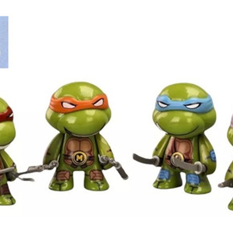 Pack 4 Figuras Decorativas Tortugas Ninja Calidad 1