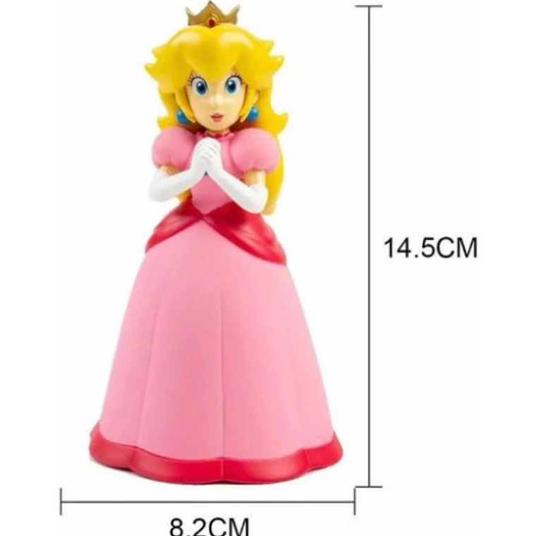 Figura De Princesa Articulada 12cms Super Mario Bros Calidad 5