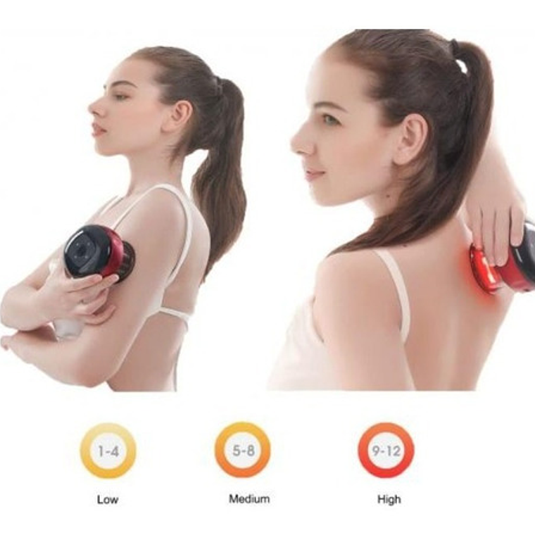 Ventosa Recargable Con Calor Masaje Única 12 Niveles Usb 10