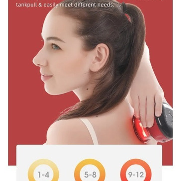 Ventosa Recargable Con Calor Masaje Única 12 Niveles Usb 16