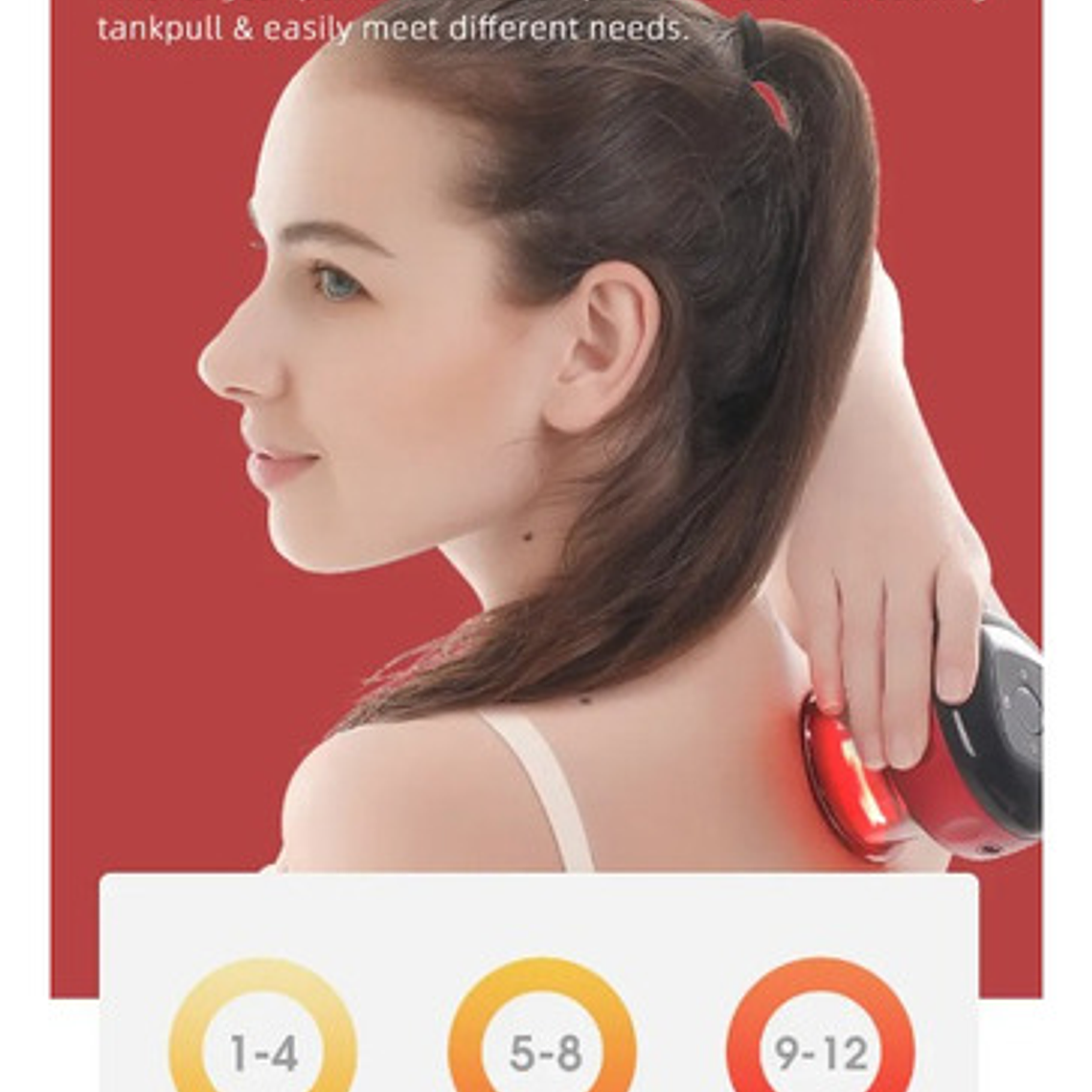 Ventosa Recargable Con Calor Masaje Única 12 Niveles Usb 23