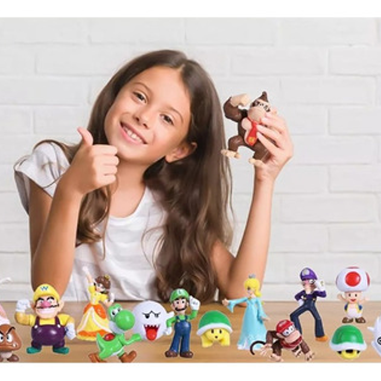Figura Nintendo Set Mario Bros 18 Unidades Modelo Nuevo 4