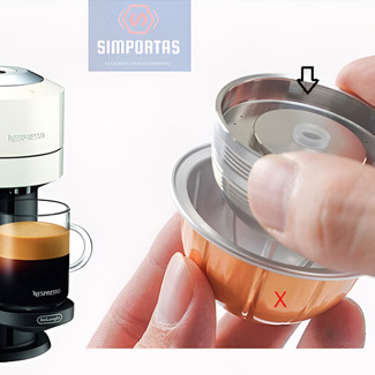 Cápsula Reutilizable Acero Para Nespresso Vertuo Nuevo M 1