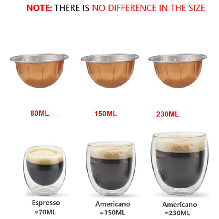 Cápsula Reutilizable Acero Para Nespresso Vertuo Nuevo M 7