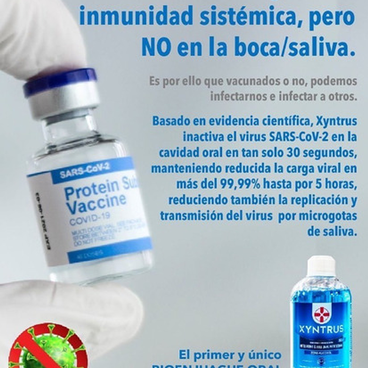   Bioenjuague Bucal Sin Alcohol Xyntrus Brix Covid Bacterias 8