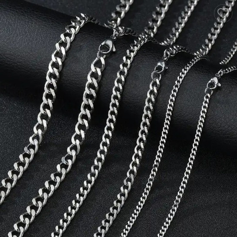 Cadena Estilo Cubano Collar De Acero Inoxidable Medidas Stgo 6