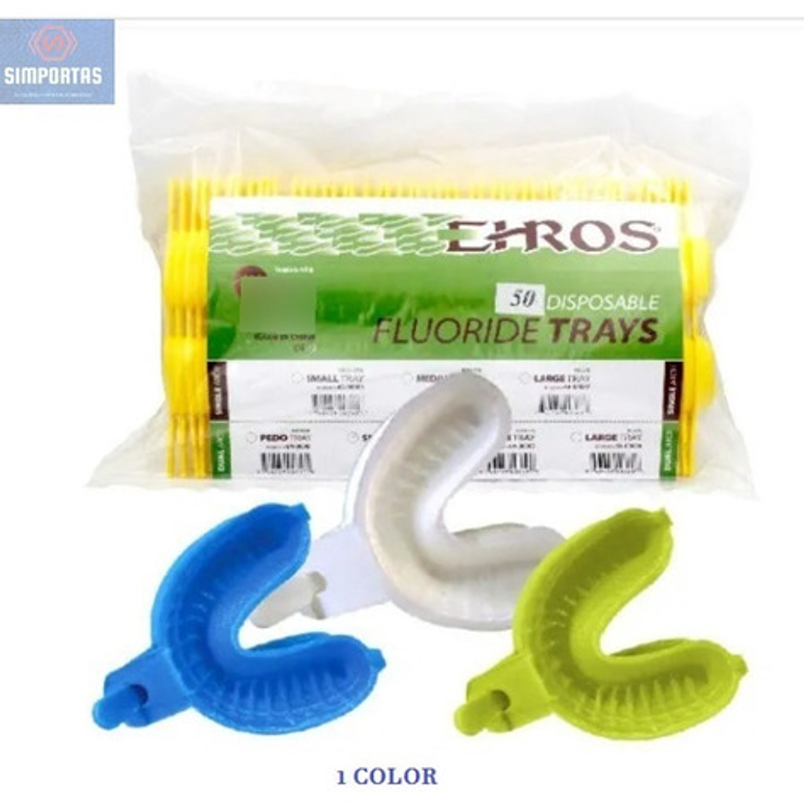 Cubetas Plásticas  Para Fluoración Dental 100 Unidades Stgo. 8