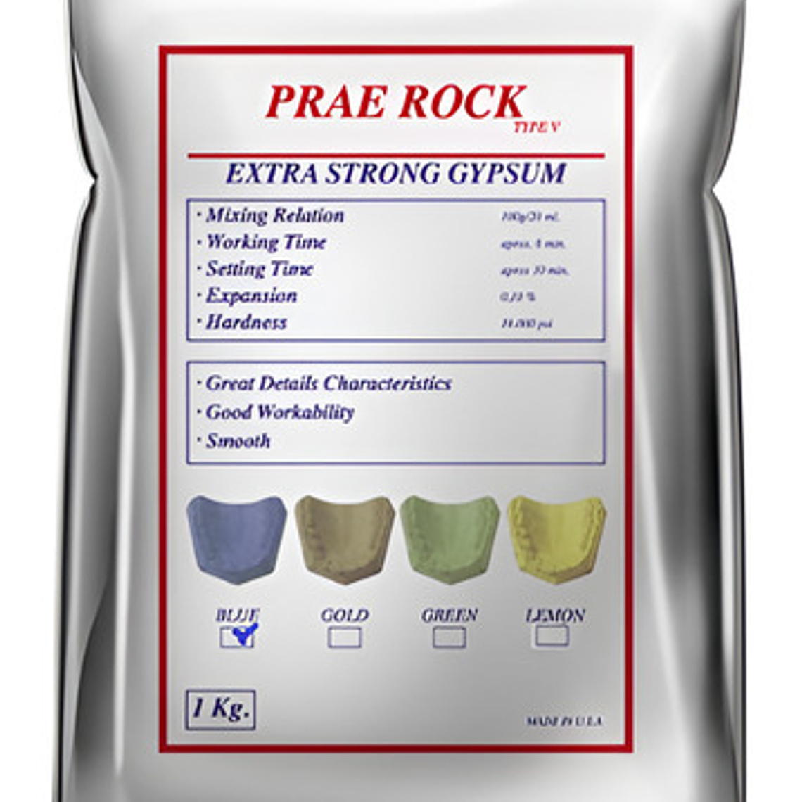 Yeso Extraduro Premium Tipo V Prae Rock Usa 1kg Lo Último  1