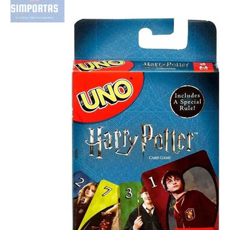 Juego De Carta Uno Diversión Harry Potter Multicolor Calidad 1