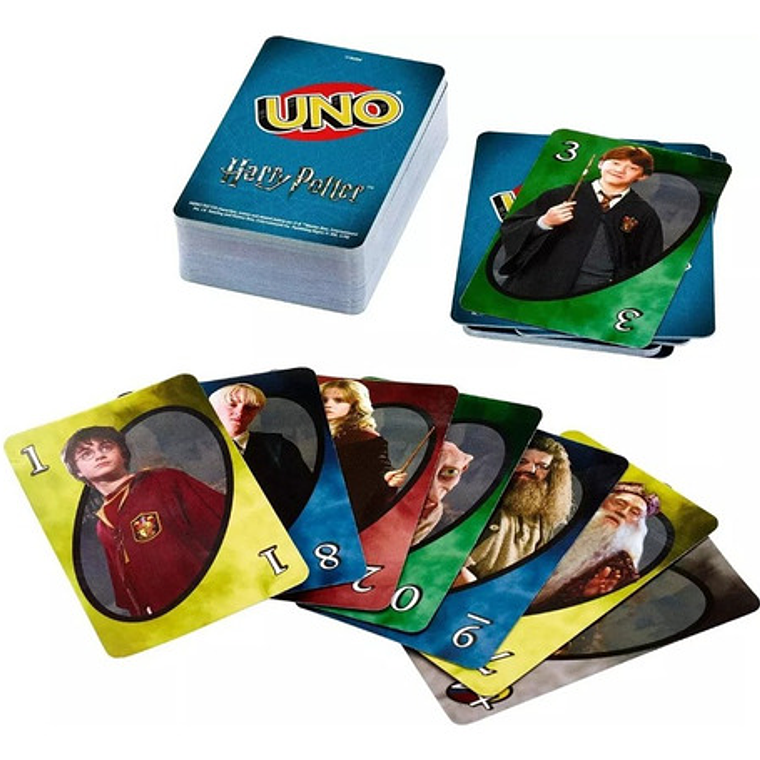 Juego De Carta Uno Diversión Harry Potter Multicolor Calidad 2
