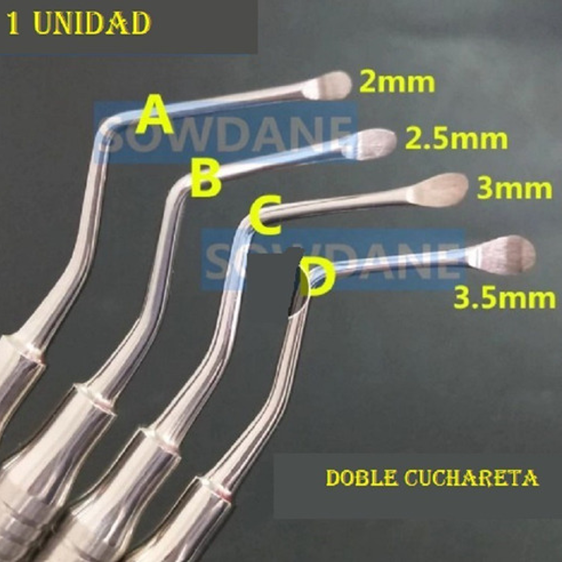 Cuchareta De Caries Doble Tipo Maillefer Medidas Santiago 7