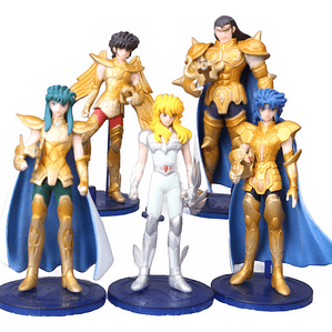 Set De 5 Figuras Caballeros Del Zodiaco Articulados Calidad