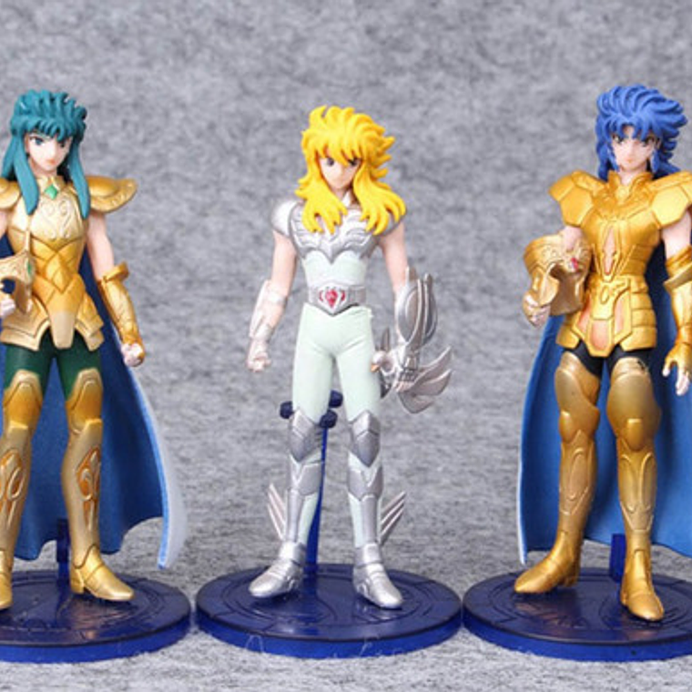 Set De 5 Figuras Caballeros Del Zodiaco Articulados Calidad 2