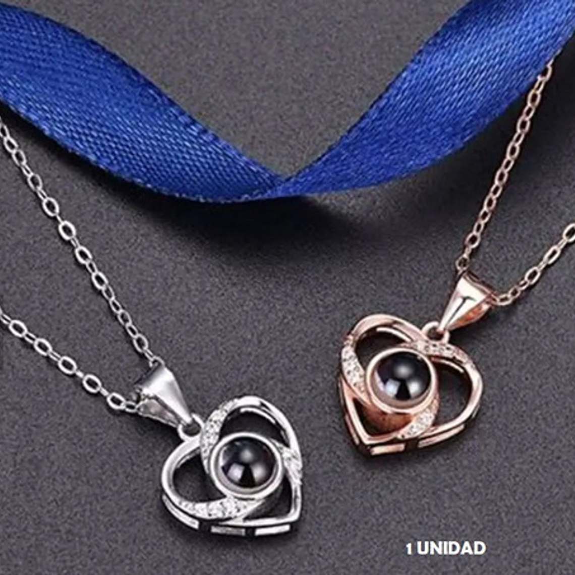 Collar Mamá Corazón Cristal Proyección Te Amo En 100 Idiomas 8