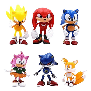 Figuras Sonic Set 6 Figuras De Acción Calidad