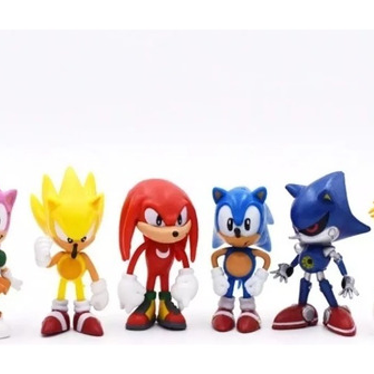 Figuras Sonic Set 6 Figuras De Acción Calidad 5