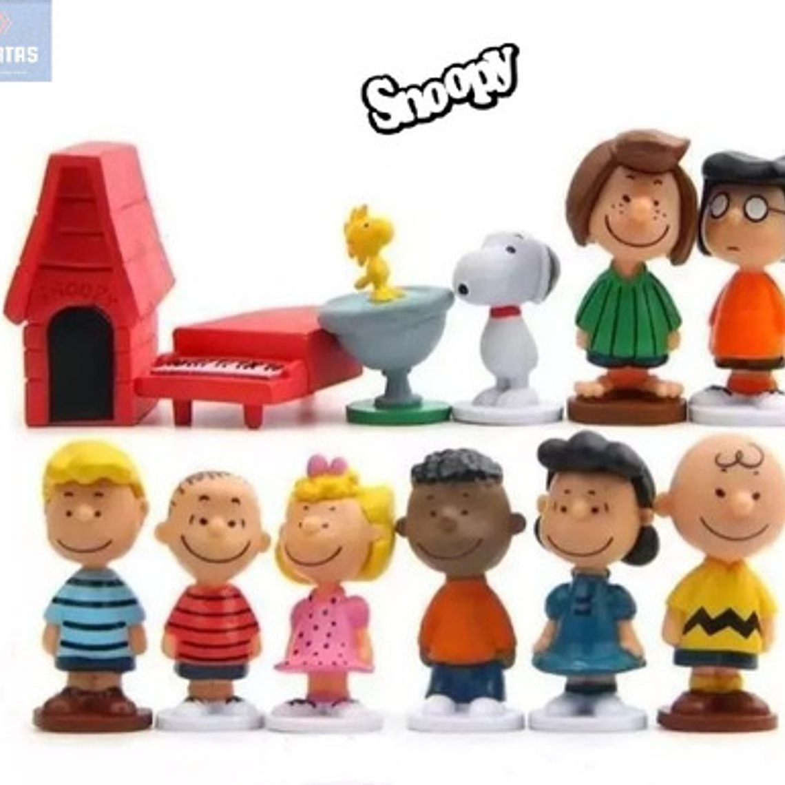  Figuras Snoopy Y Charlie Brown 12 Figuritas Calidad 4