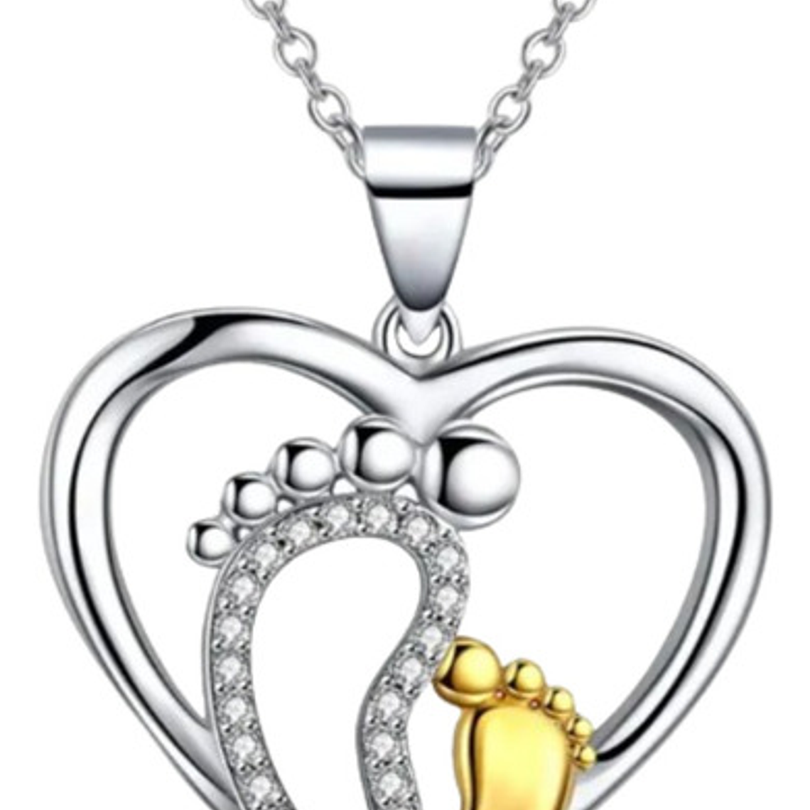 Collar Mamá Patitas Bebe Hijo Colgante Regalo Piedras Mujer 1