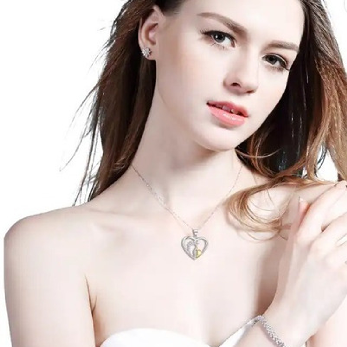 Collar Mamá Patitas Bebe Hijo Colgante Regalo Piedras Mujer 4