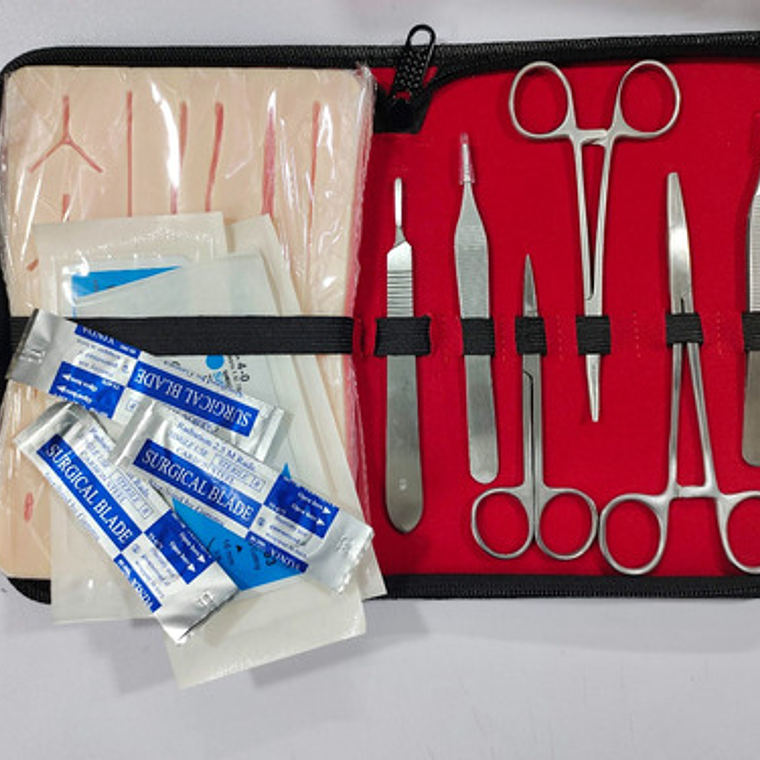 Set Xl Práctica De Sutura Piel Estuche Instrumentos Médicos 2