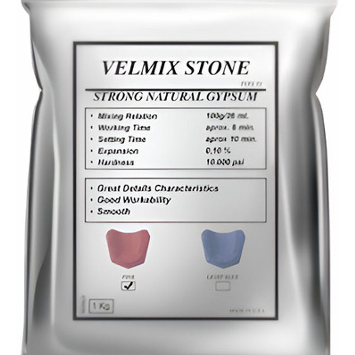 Yeso Extraduro Marca Velmix Tipo Iv Made Usa 1kg  3