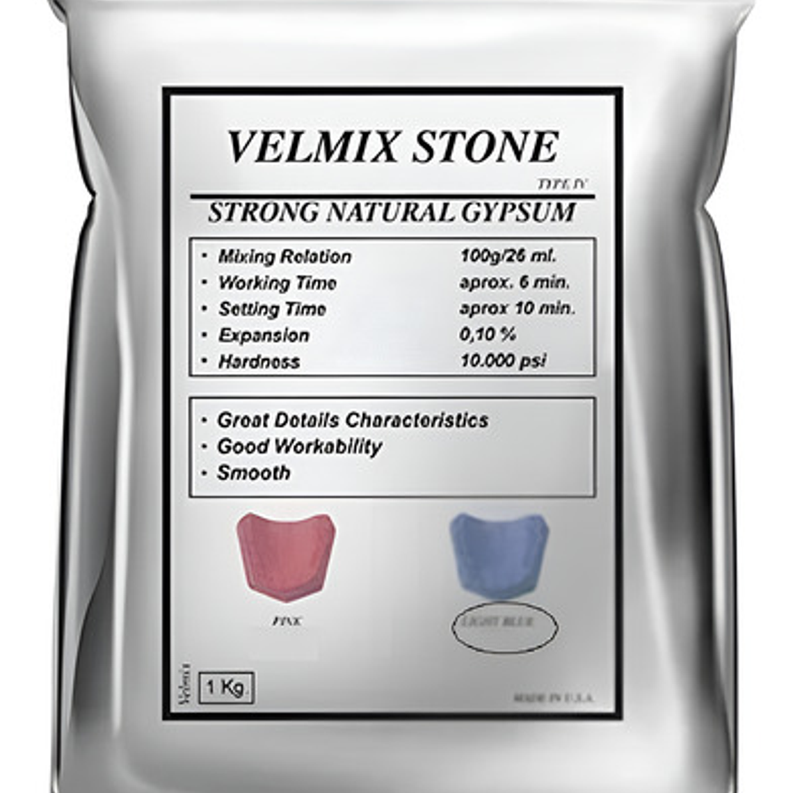 Yeso Extraduro Marca Velmix Tipo Iv Made Usa 1kg  4