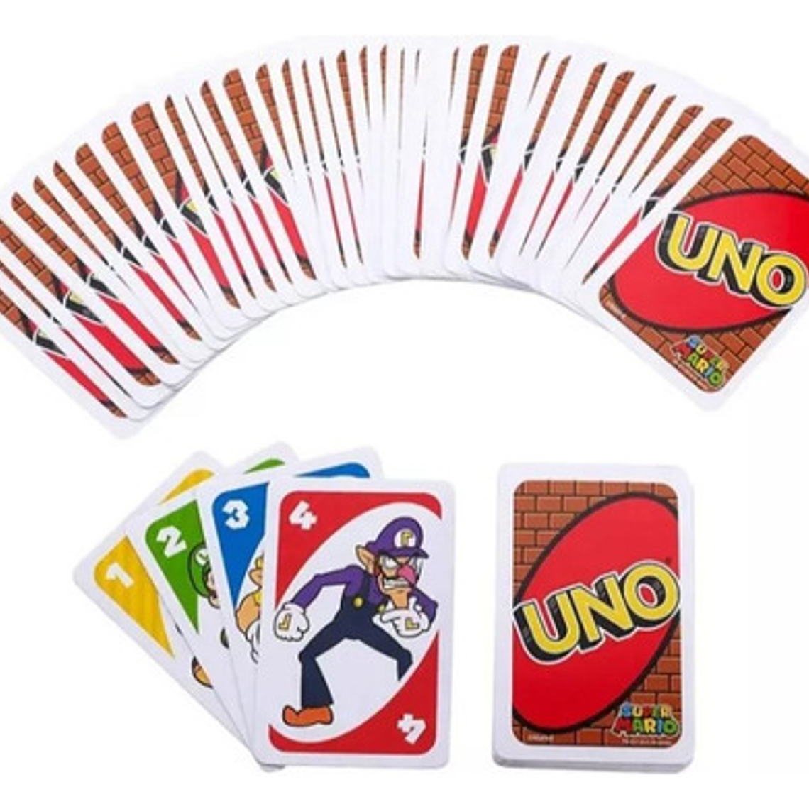 Juego De Carta Uno Diversión Super Mario Multicolor 5