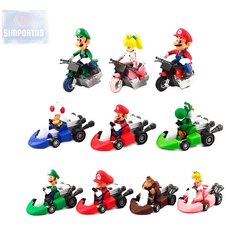  Figuras Super Mario Kart Set 10 Figuras A Fricción Calidad 2