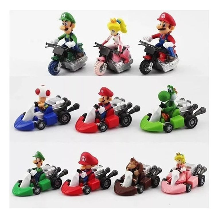  Figuras Super Mario Kart Set 10 Figuras A Fricción Calidad 4