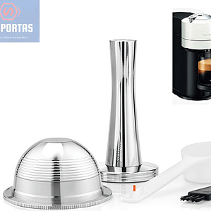 Cápsula Reutilizable Acero Para Nespresso Vertuo +apisonador