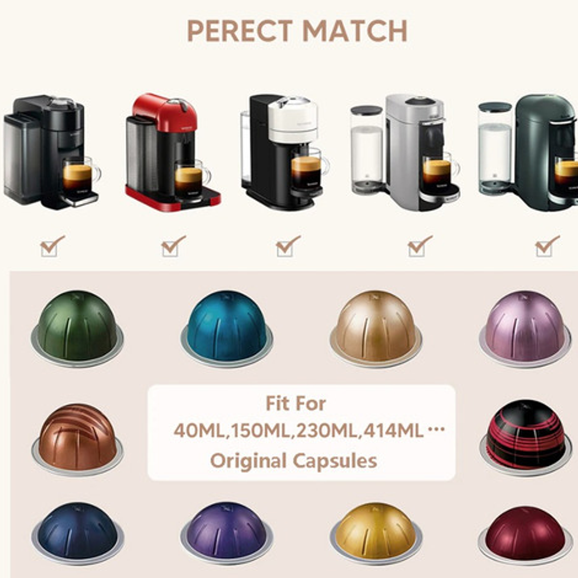 Cápsula Reutilizable Acero Para Nespresso Vertuo +apisonador 8