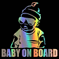 Sticker Autoadhesivo Baby Rap Holográfico Arcoiris Calidad - Miniatura 1