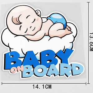 Sticker Autoadhesivo Bebé A Bordo Dulces Sueños Baby Onboard