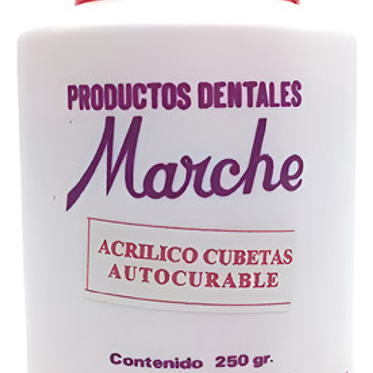 Acrílico Para Cubetas Marché Autocurado 250 Grs. Santiago    1