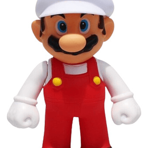 Figura Mario Bros Articulado Fuego 12.5 Cms Flor Calidad