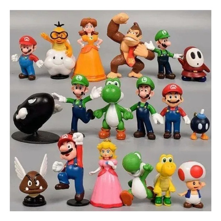 Figura Nintendo Set Mario Bros 18 Unidades Calidad Express 2