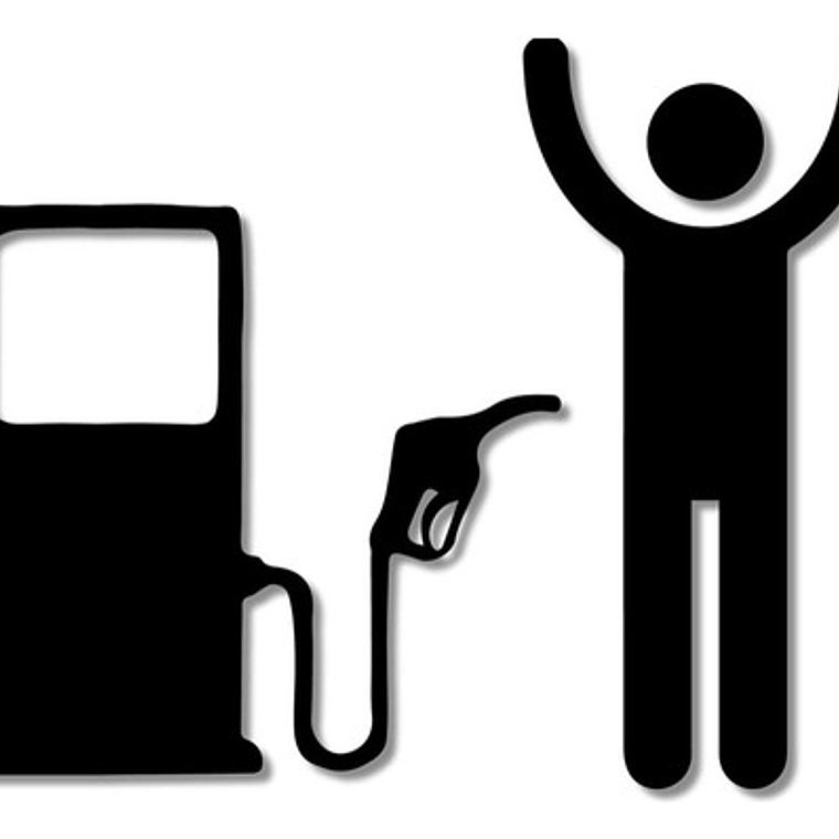 Sticker Autoadhesivo Para Automóvil Modelo Asalto Bencina 1