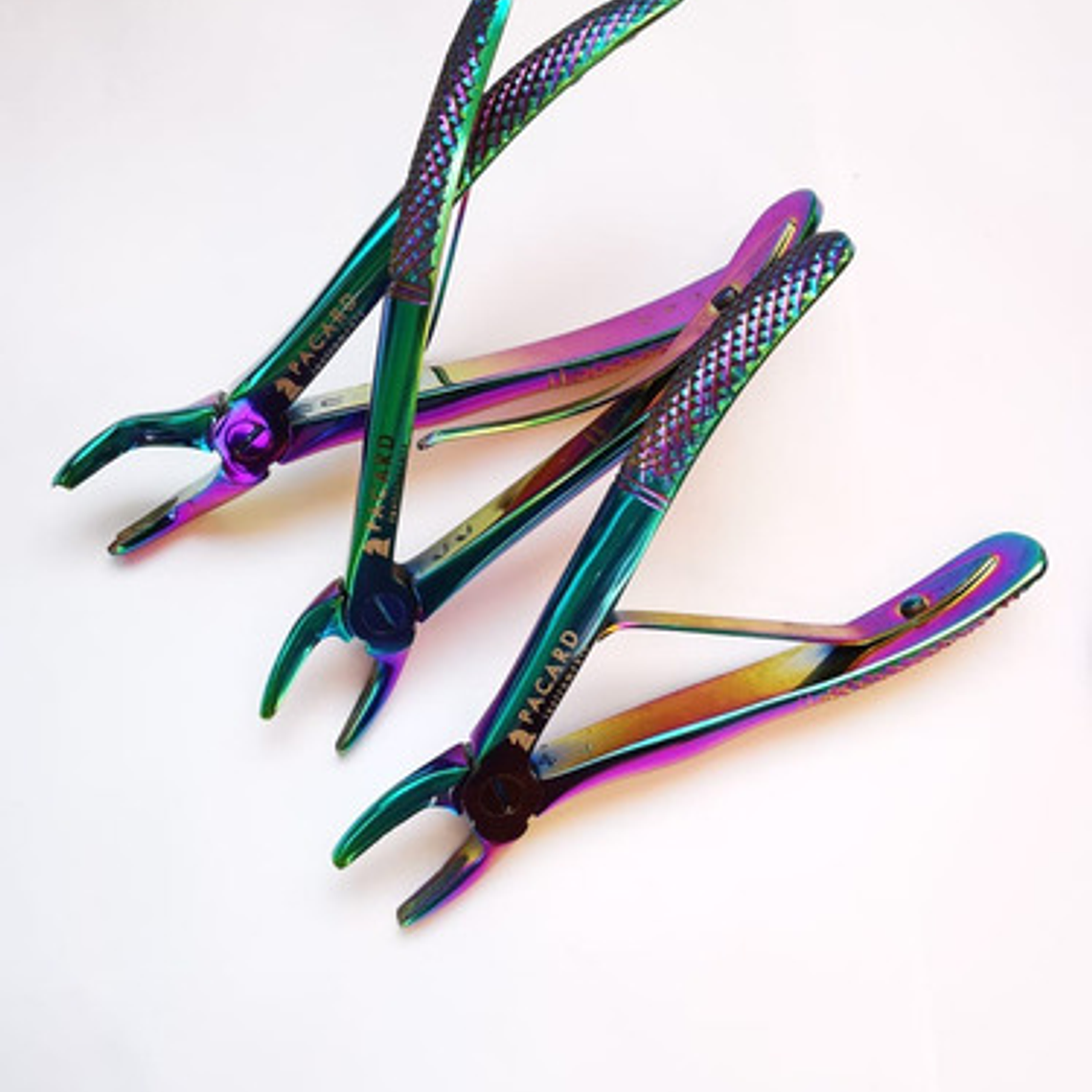 Set Completo Fórceps Pediátricos Arcoiris Pacard Estuche 4