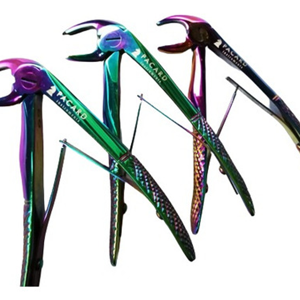 Set Completo Fórceps Pediátricos Arcoiris Pacard Estuche 5