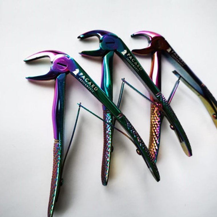 Set Completo Fórceps Pediátricos Arcoiris Pacard Estuche 9